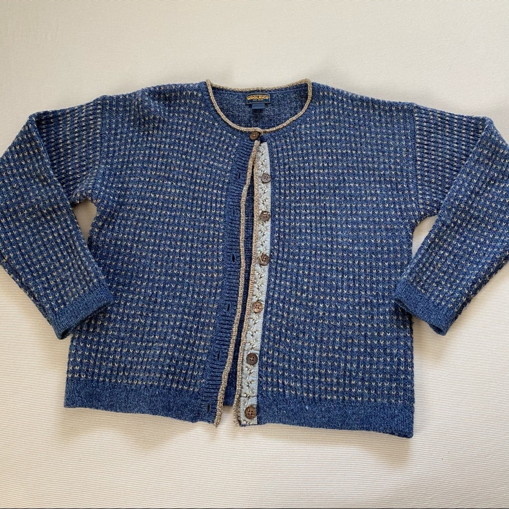 Woolrich Button Pure Wool Cardigan Sweater M